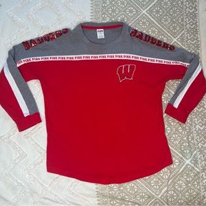 Victoria's Secret Pink Wisconsin Badger Sequin Sweatshirt